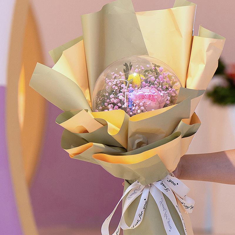 1Pc Transparent Acrylic Planet Love Heart Ball Packaging Gift Box Valentine'S Day Flowers Decor Snack Wrapping Gift Box