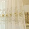 1 buc LOZUJOJU Cortină Transparentă Brodată de Lux Europeană Tul Alb Transparent pentru Decorarea Ferestrei Dormitorului Camerei de Zi Decor Acasă