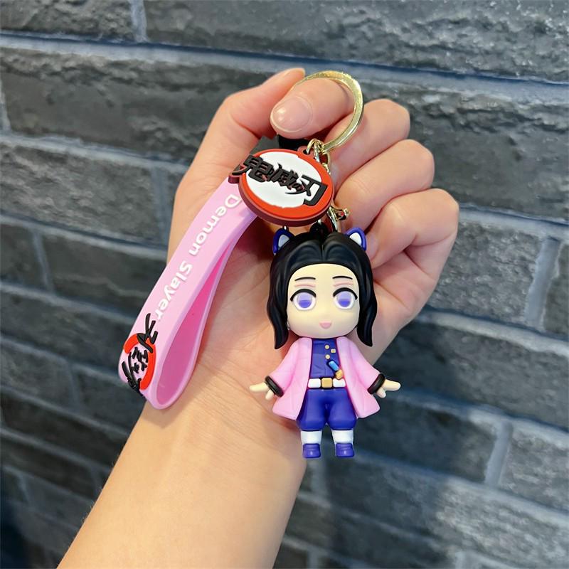 Trendy Demon Slayer Keychains: Cool Nezuko, Kyoujurou, Tanjiro Bag Pendant for Men & Women