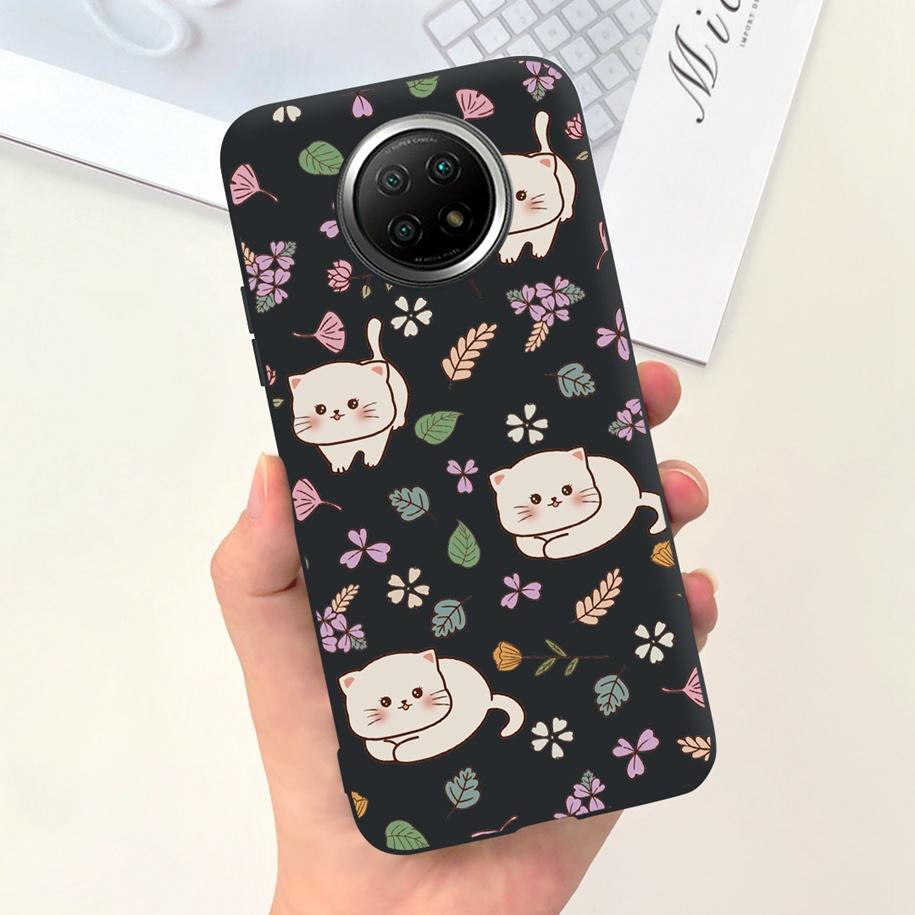 For Xiaomi Redmi Note 9T Note 9 5G Case Fashion Flower Shockproof Silicone Soft Matte Phone Cover For Xiomi Redmi Note 9T Fundas