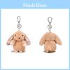 Euro Garden Floral Bunny Plush Keychain With Ears For Kids And Teens Accessories