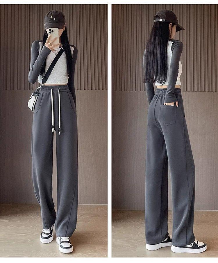 High Waist Narrow Leg Women's Banana Pants - Versatile Draping Sweatpants for Spring & Autumn Seasons