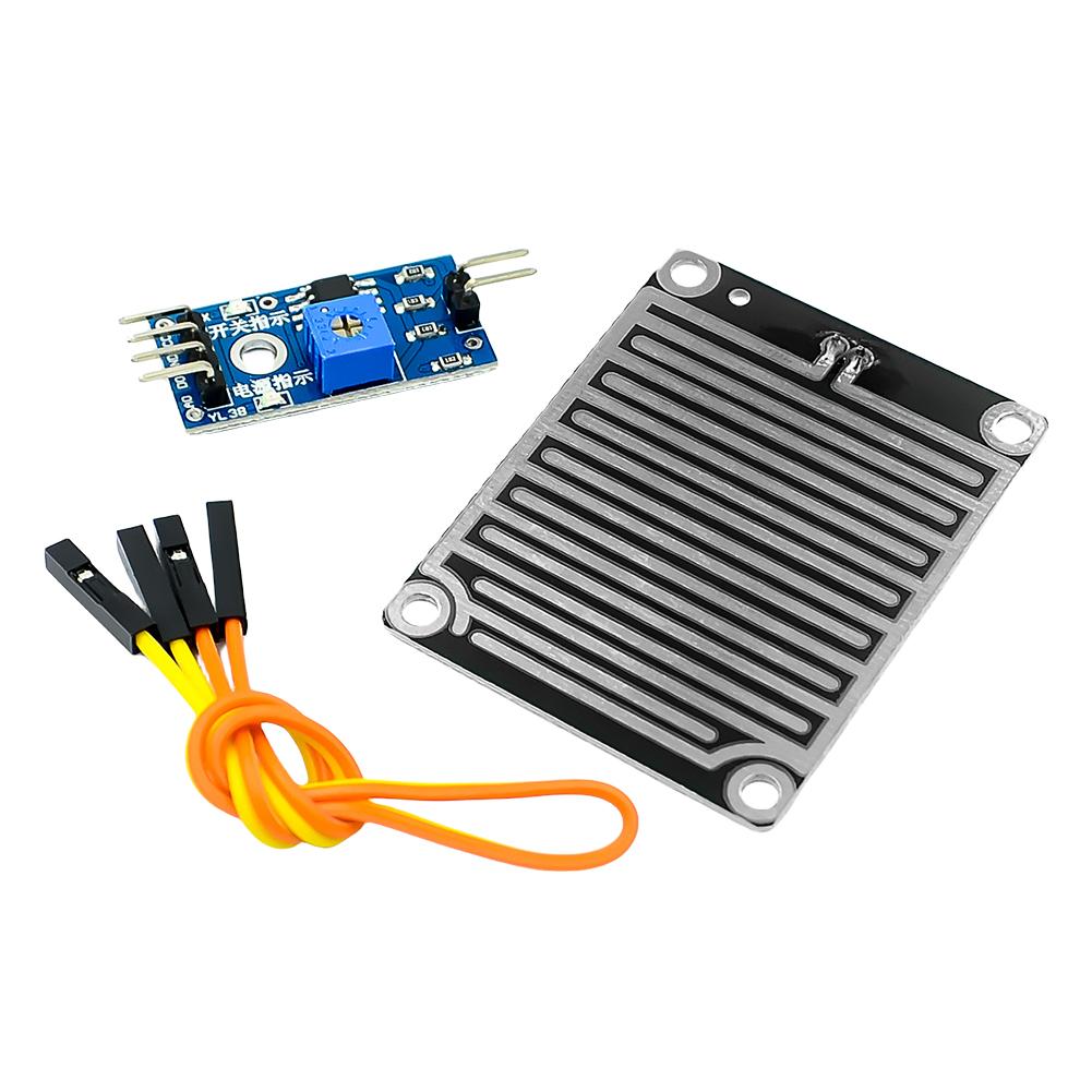 Rain Drops Detection Moisture Monitor Sensor 3.3V-5V Monitor Weather Sensor Relay Board High Sensitivity for Arduino Robot Kit