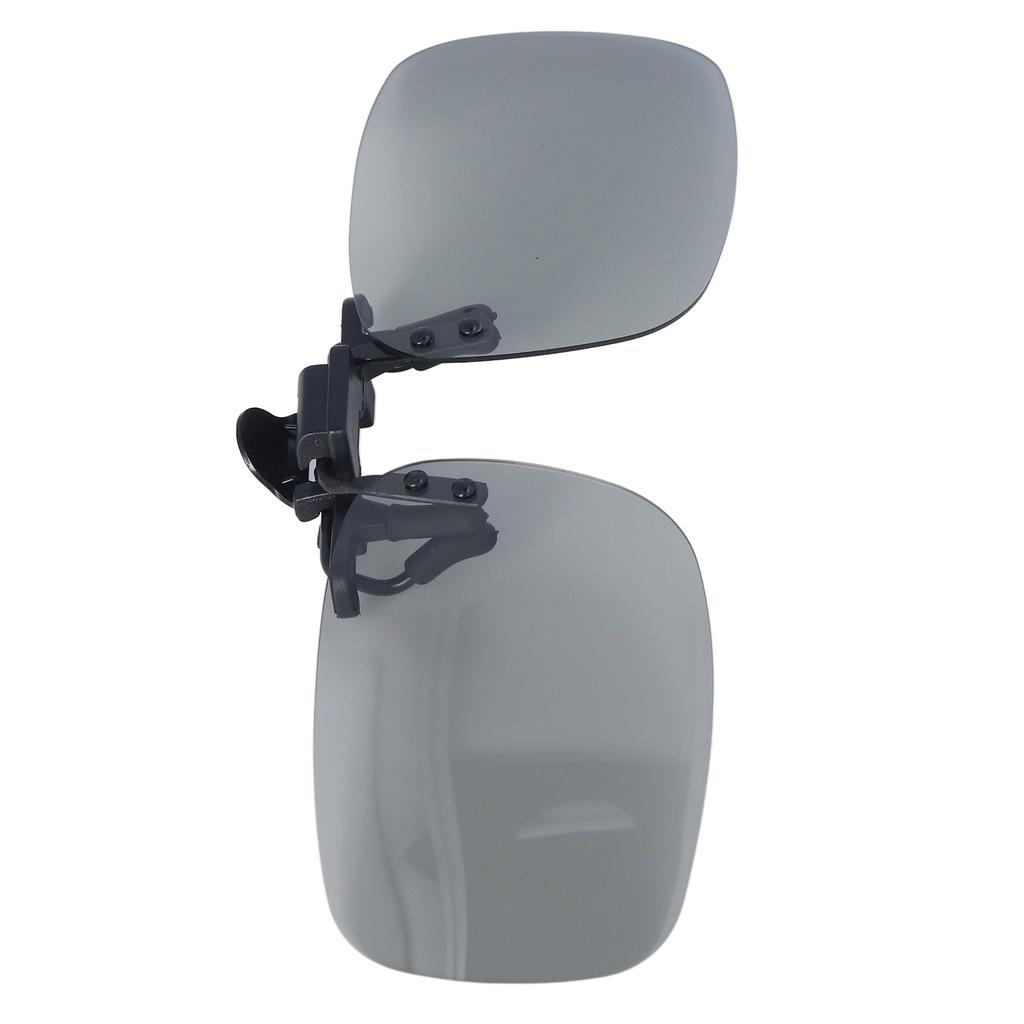 Polarized Clip On Glasses Day Night Duel Use Portable Polarized Clip On Sunglasses for Fishing Jogging Black Gray