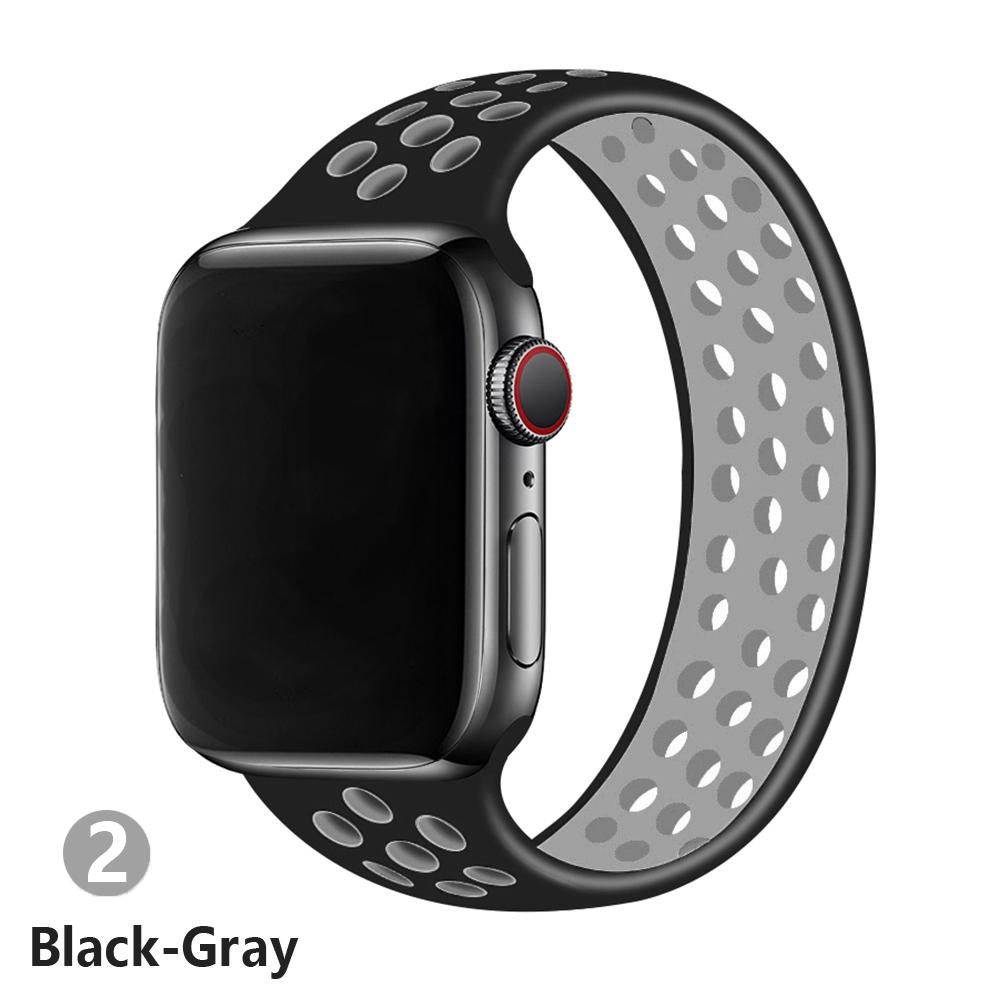 Cinturino Per Apple Watch Band 45mm/41mm 44mm 40mm 49mm 42mm 45 mm silicone Elastico solo bracciale iWatch ultra 2 Serie 3 SE 6 7 8 9