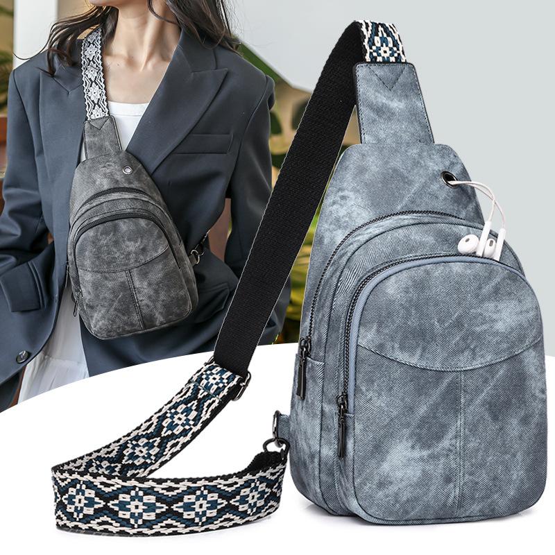Brusttasche Weiches Leder Hochwertiger Rucksack Mode Lässig Damen Schulter Umhängetasche Trend High-End Brusttasche