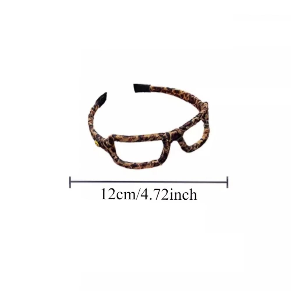 Styling Kopfschmuck Braunes Stirnband Leopardenmuster 2in1 Brillen-Stirnband Haarnadel Leopardenmuster Brille Damen
