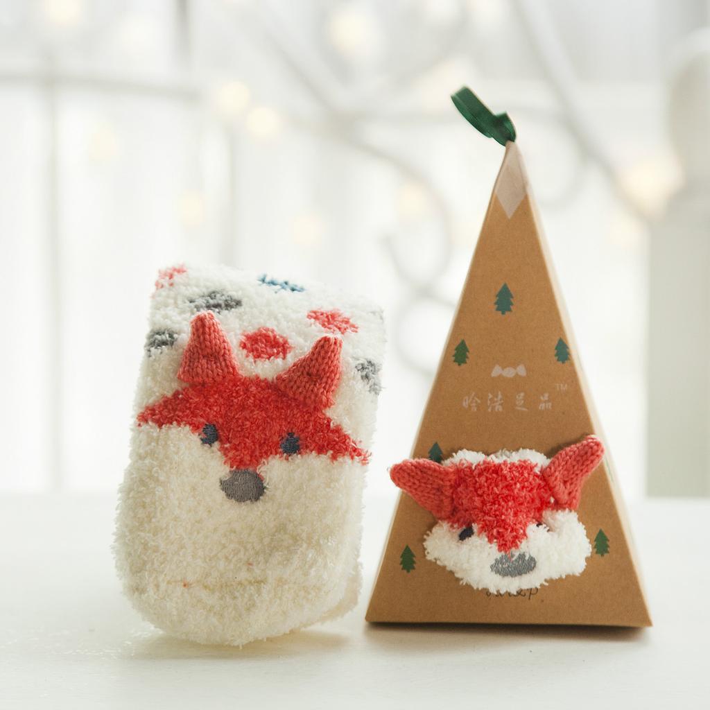 Cute animal warm socks, Christmas socks, thick socks