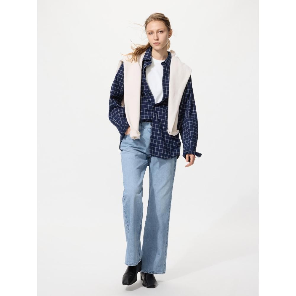 Uniqlo Broadcloth Shirt  Long Sleeve Regular Color  Check B