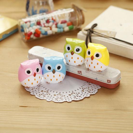 Cute Lovely Owl Design Pencil Sharpener Kid Favorite Stationery School Supplies