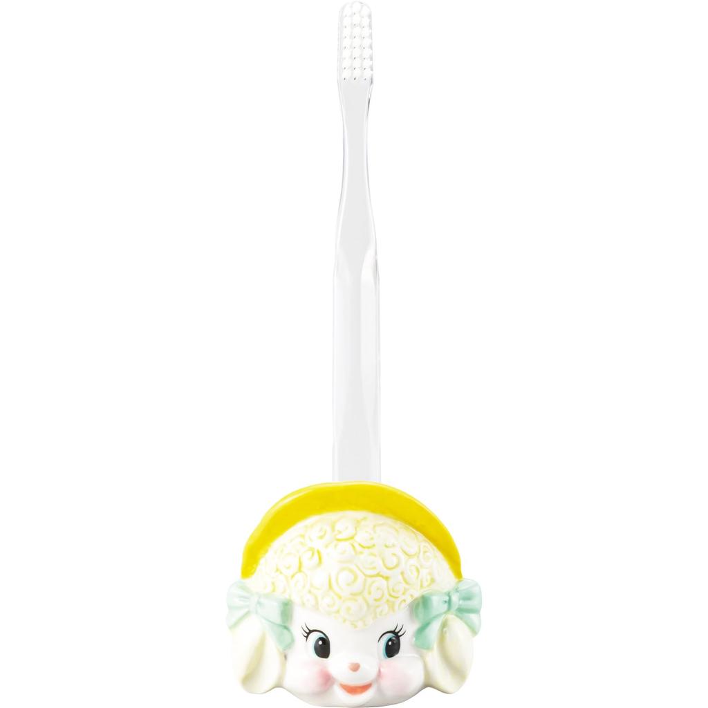 3D Toothbrush 7 X 7 Fluffy Swimmer Birthday White and "Swimmer" Holder, Approx. Cm, Design, Merchandise, Gift, Yellow, SAN4736-4