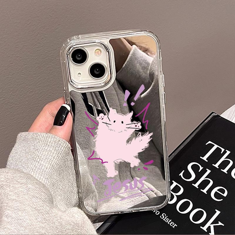 Mobile Phone Cases for iPhone 11 13 XR 15 Pro Max 12 14 Pro Max Case iPhone 16 XS Max Mirror Protective Case Mirror Exquisite Cartoon Waterproof