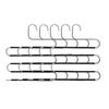 Pants Hangers 5 Pieces Non Space Saving Hangers Stainless Steel Clothes Hangers Closet Organizer For Pants Jeans Scarf