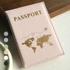 Fashion Passport Protective Cover World Pattern Travel Passport Holder Wallet Gift PU Leather Card Case Cover Unisex Storage Bag