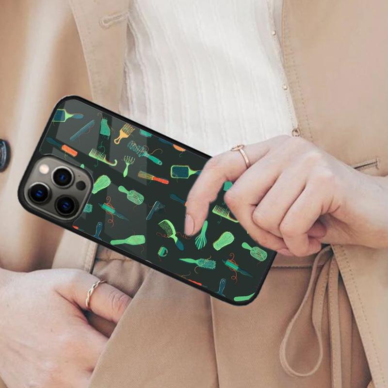 Hair Stylist Scissors Brush Magnetic Phone Case For APPLE iPhone 17 Air 16 14 13 12 Pro Max 15 Plus Wireless MagSafe Cover