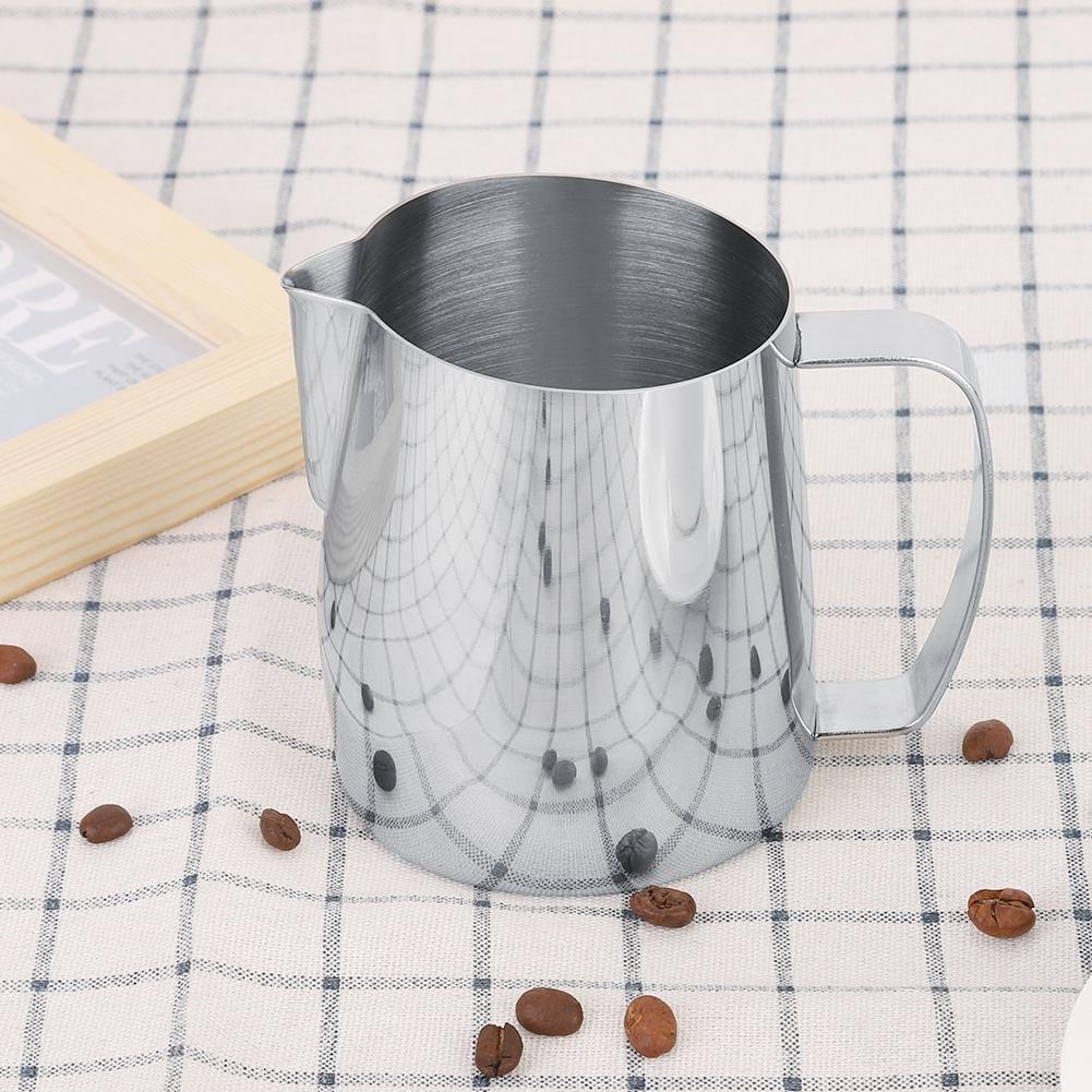 400ml Stainless Steel Foamer Cappuccino Milk Jug Milk Frothing Jug Latte Art for Home Coffee