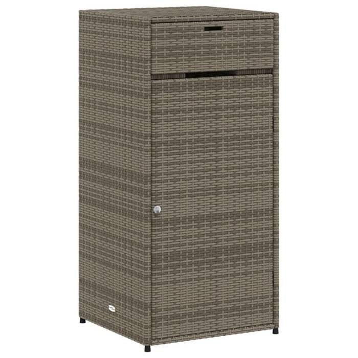 VidaXL Armoire de Rangement de Jardin, Organisateur de Terrasse avec Porte, Meuble d'Extérieur Patio Arrière-cour, Gris 365561
