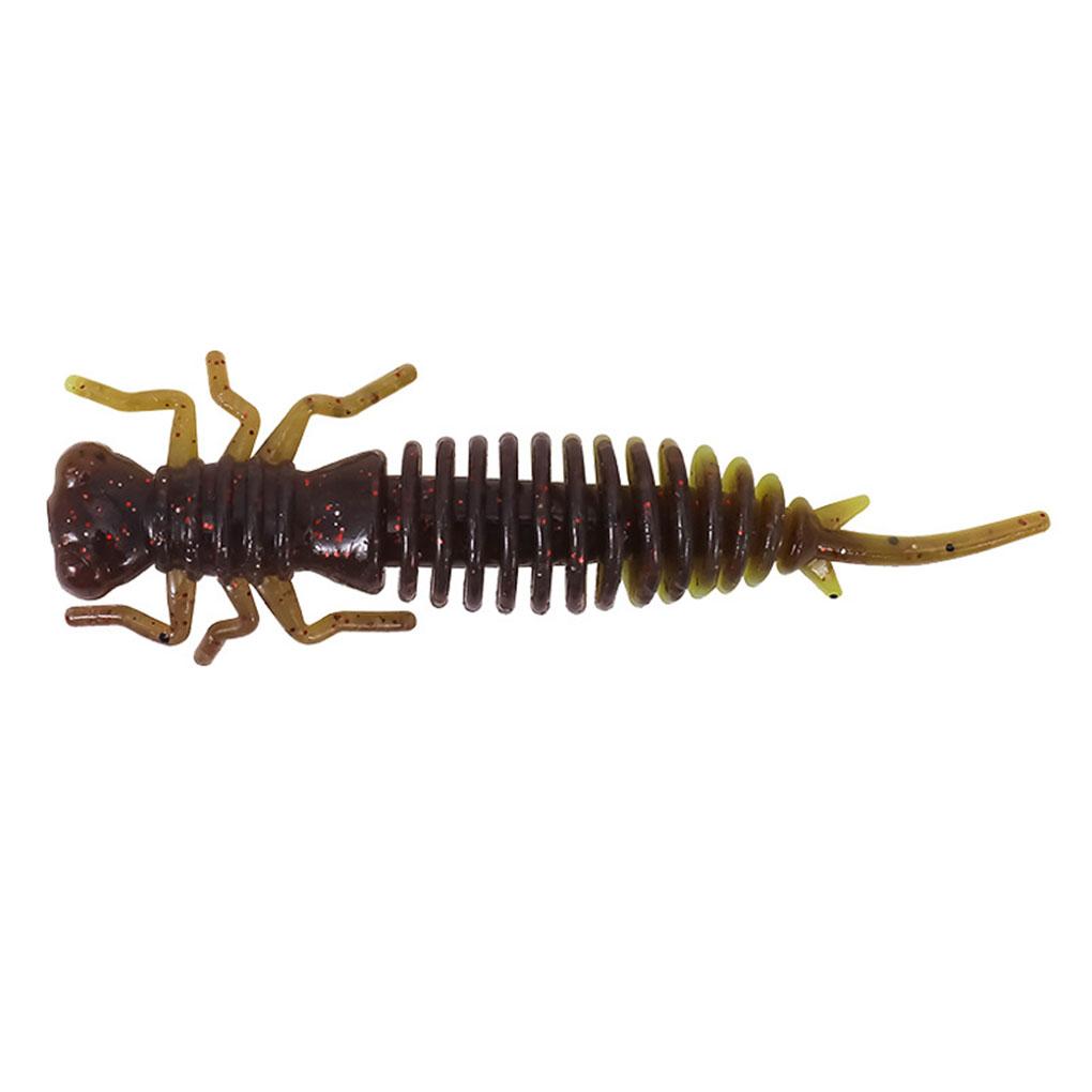 10pcs Simulation Insect Baits Portable Fishing Lures Reusable Soft Fishing Baits 55MM Type I