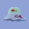 Breathable Bucket Hat for Women Fisherman Hat with Contrast Color Elegant Straw Hat Lady Foldable Floppy Hat for Travel