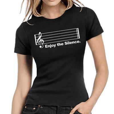 Enjoy the Silence Musik Party Spaß Sprüche Frauen Dame Damen Mädchenhaft