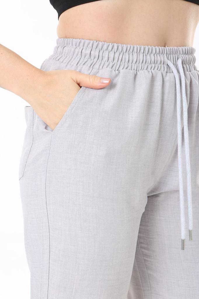 Damskie modne duże szorty i bermudy, podwójne nogawki, lniane szorty w dużych rozmiarach