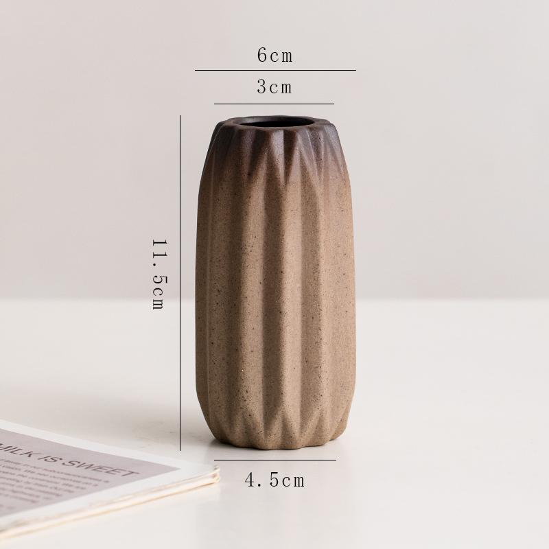 Retro Ceramic Vase for Dry Flowers & Green Plants - Living Room & Study Decor