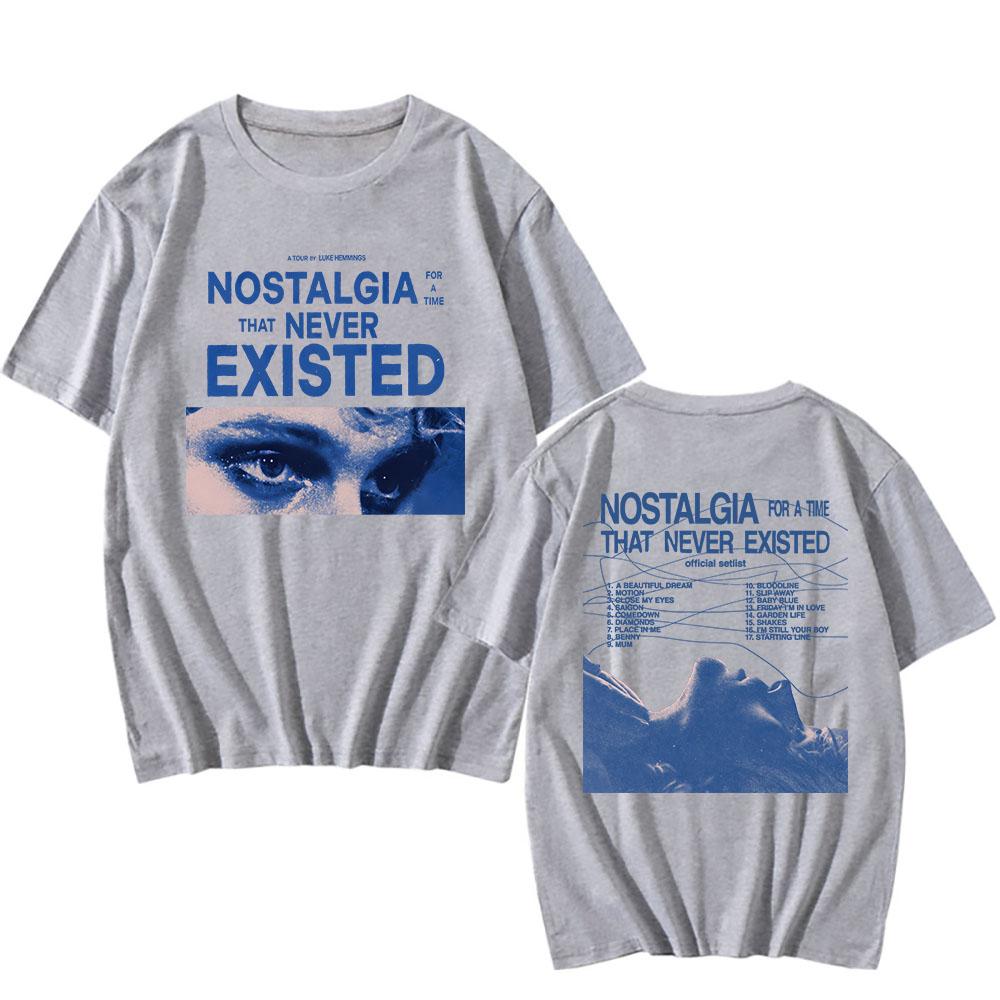 Nostalgia for A Time That Never Existed Tshirt Luke Hemmings Singer Printing Tee-shirt Graphic Cotton Summer Mens T-shirt Summer