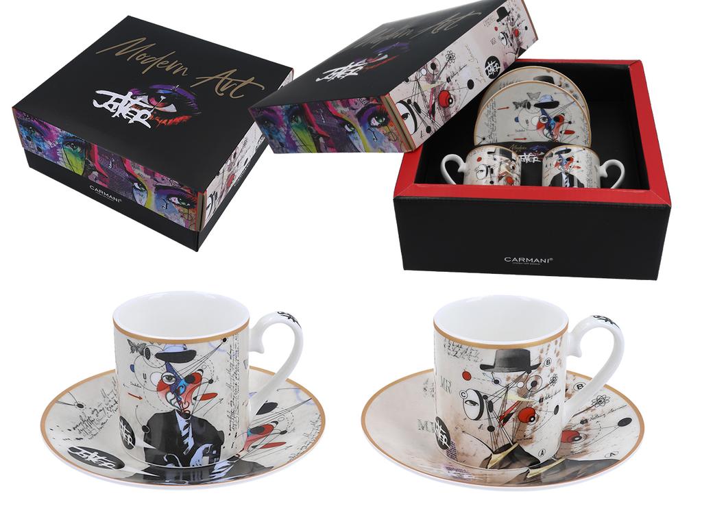 Zestaw 2 Filiżanek Espresso Loui Jover Porcelana Na Prezent 2 Szt