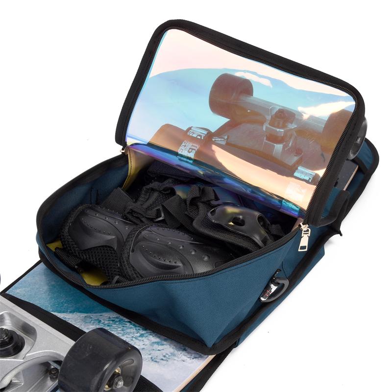 Borsa Multifunzionale per Skateboard Borsa Oxford per Longboard Zaino a Doppia Spalla per Surf da Terra Impermeabile Borsa per Skateboard Elettrico