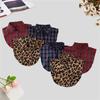 Checkered Pattern Detachable Collar Soft Polyester Fabric Decorative Lapel Collar For All Day Wear Women Accessories