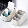 Remote Control Holder 4 Slot Desktop Storage Box Tv Remote Control Phone Trapezoidal Basket Stationery Organizer Case Home Hotel