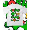 Boys Girls Family Kids T-shirt Tops Summer Cartoon Yoshi Men's Women's Short Sleeve T-shirt Tops