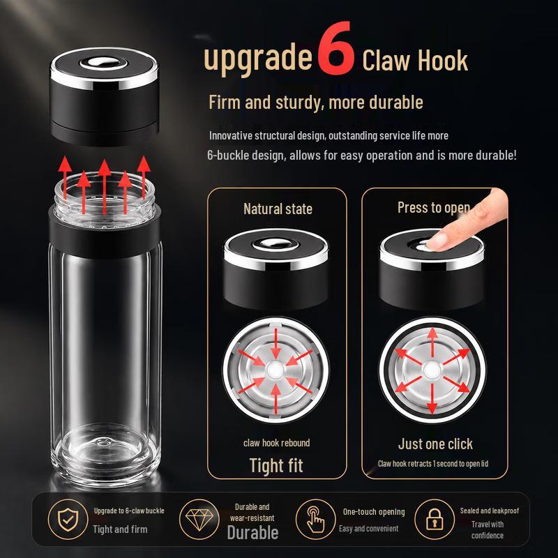 ZhiMei Global Double-Wall Borosilicate Glass Tea Infuser Mug