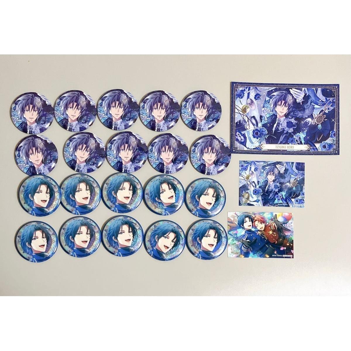 Used Izumi Iori Ainana 9th Anniversary 10th Anniversary Can Badge Postcard Half Bromide Asobi Store Bonus IDOLiSH7