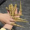 10 Stück Verstellbarer Öffnungs-Krallenring Hohl Design Fingerring Cosplay Schmuck Tanzaufführung