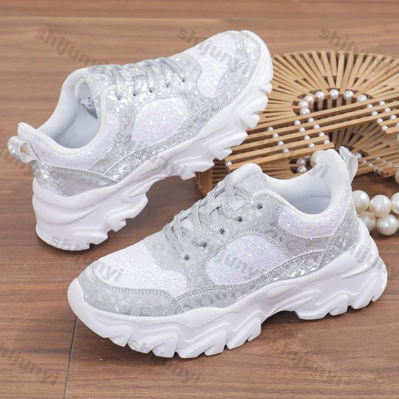 Women's Casual Sneakers Comfortable Anti Slip Sports Shoes Woman Breathable Soft Sole Platform Sneakers Plus Size 42