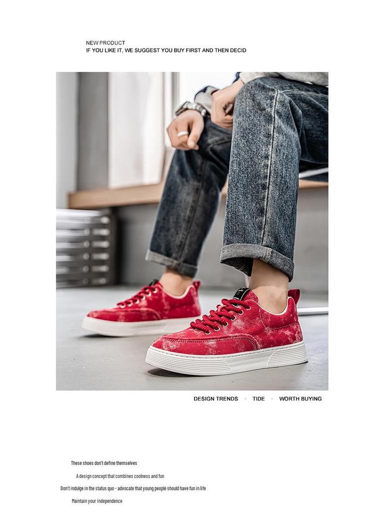 2025 Autumn Men's Trendy Canvas Shoes - Comfortable, Non-Slip, Wear-Resistant, and Breathable.