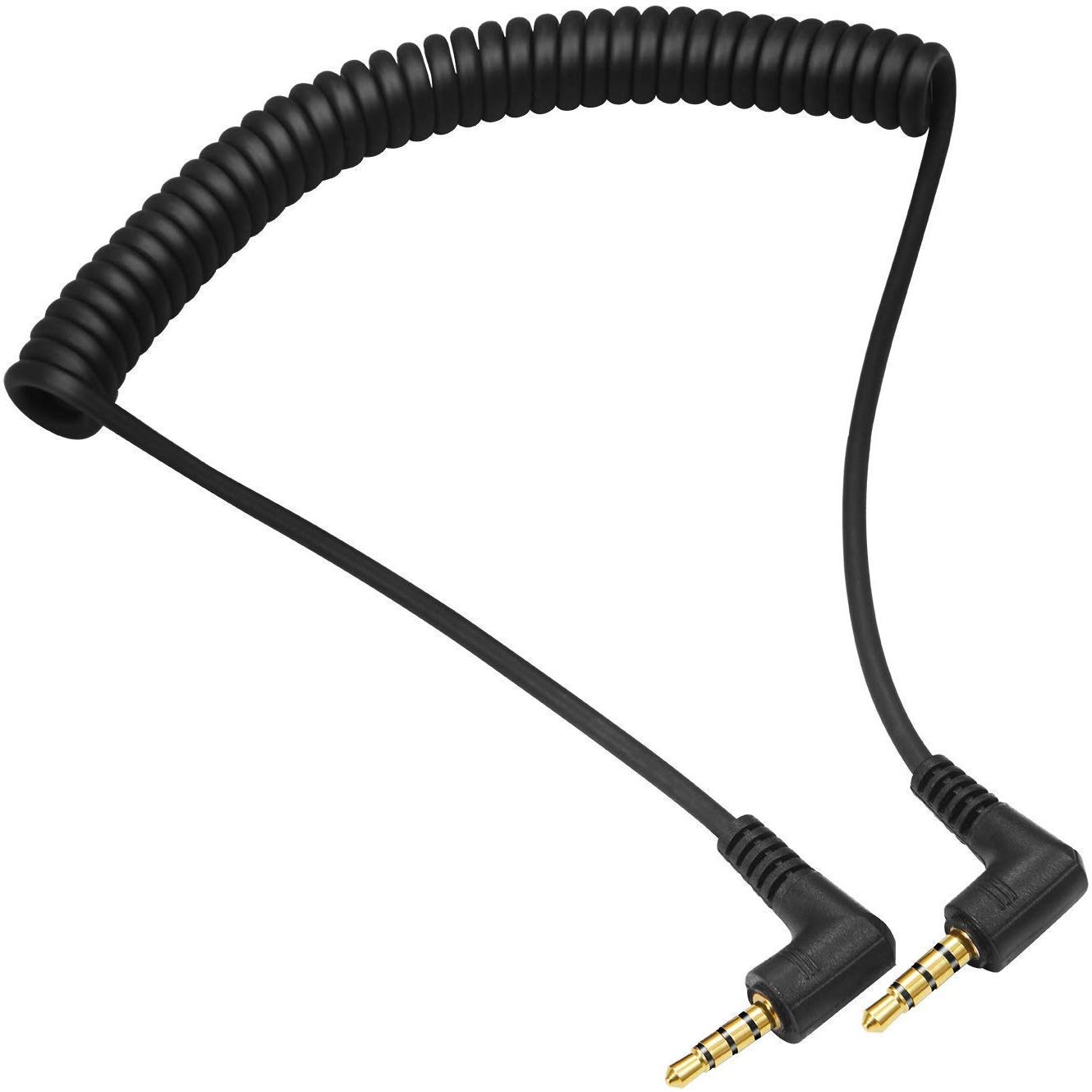 

conversion cable by WYVERN male male stereo mini plug curl cord stereo audio cable [Useful #63 AUDIO] 4-pole L-type 3.5mm 4-pole L-type 3.5mm