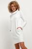 Sweatshirt dress with cowl T376 cappuccino XS