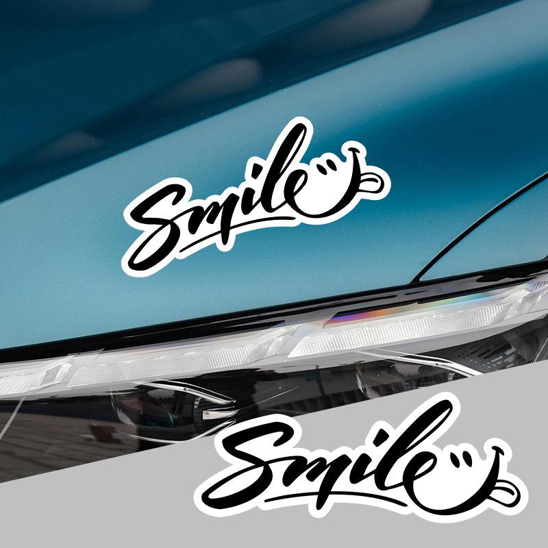 Colorful Smiley Face Sticker for Car or Electric Vehicle Decoration