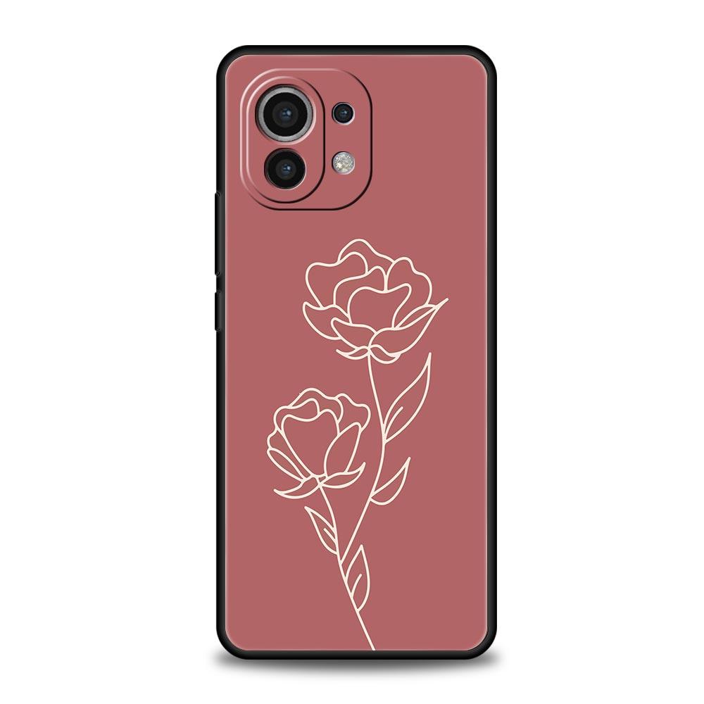 Simplicity Line Art Sun Moon Phone Case For Xiaomi 14 13 12 11 Lite 13T 12T 11T Pro 9T Mi Poco X6 X5 M3 X3 Pro F5 F4 F3 5G Cover