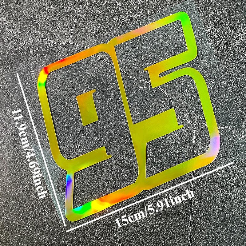 1pc Number 95 Motorcycles Laser Stickers Waterproof for Motorcycle Windshield Fuel Tank Tailbox Car Window Universal Vinyl Decal