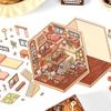 3D House Sticker Set of DIY Collage Scenery Landscaping Paper Miniature Paper 3D Korean Style Decorative Planner Stress Includes Tweezers Forest Hotel