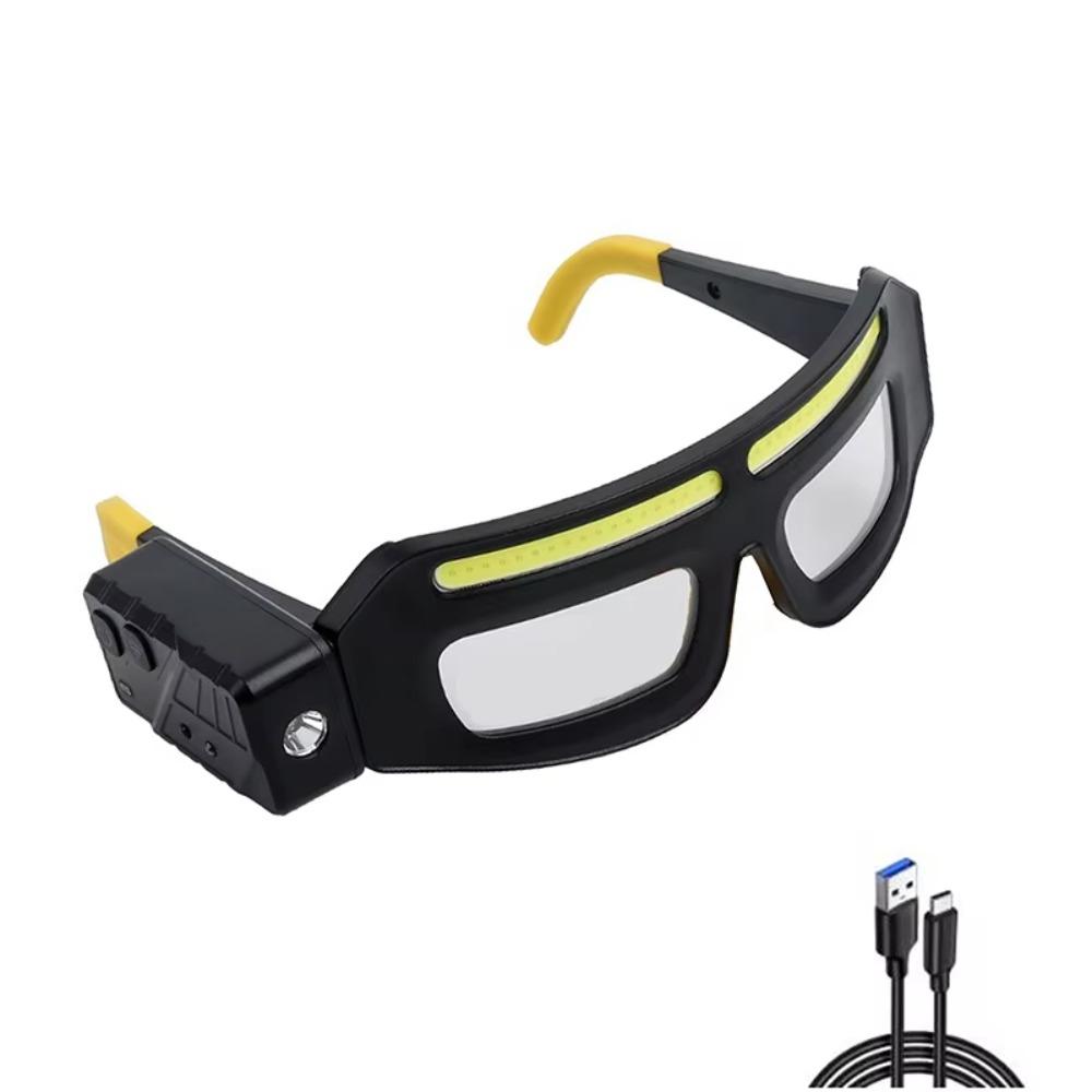 Waterproof Full View Floodlight Goggles Lightweight LED Headlight Glasses  Waterproof