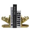 Imitation Copper Tiger Head Book Push Bookend Resin Handicraft Ornament Model Room Office Animal Decoration