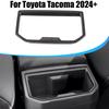 ABS Carbon Fiber Rear Water Cup Holder Cover Trim For Toyota Tacoma 2024+