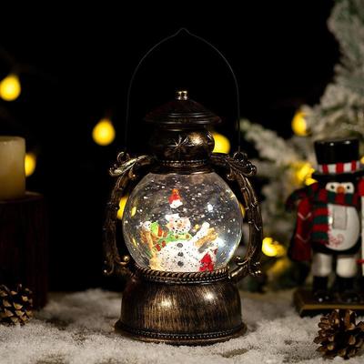 Christmas Sculpture Music Box Portable Kids Gift Lighted Globe Lantern Hanging