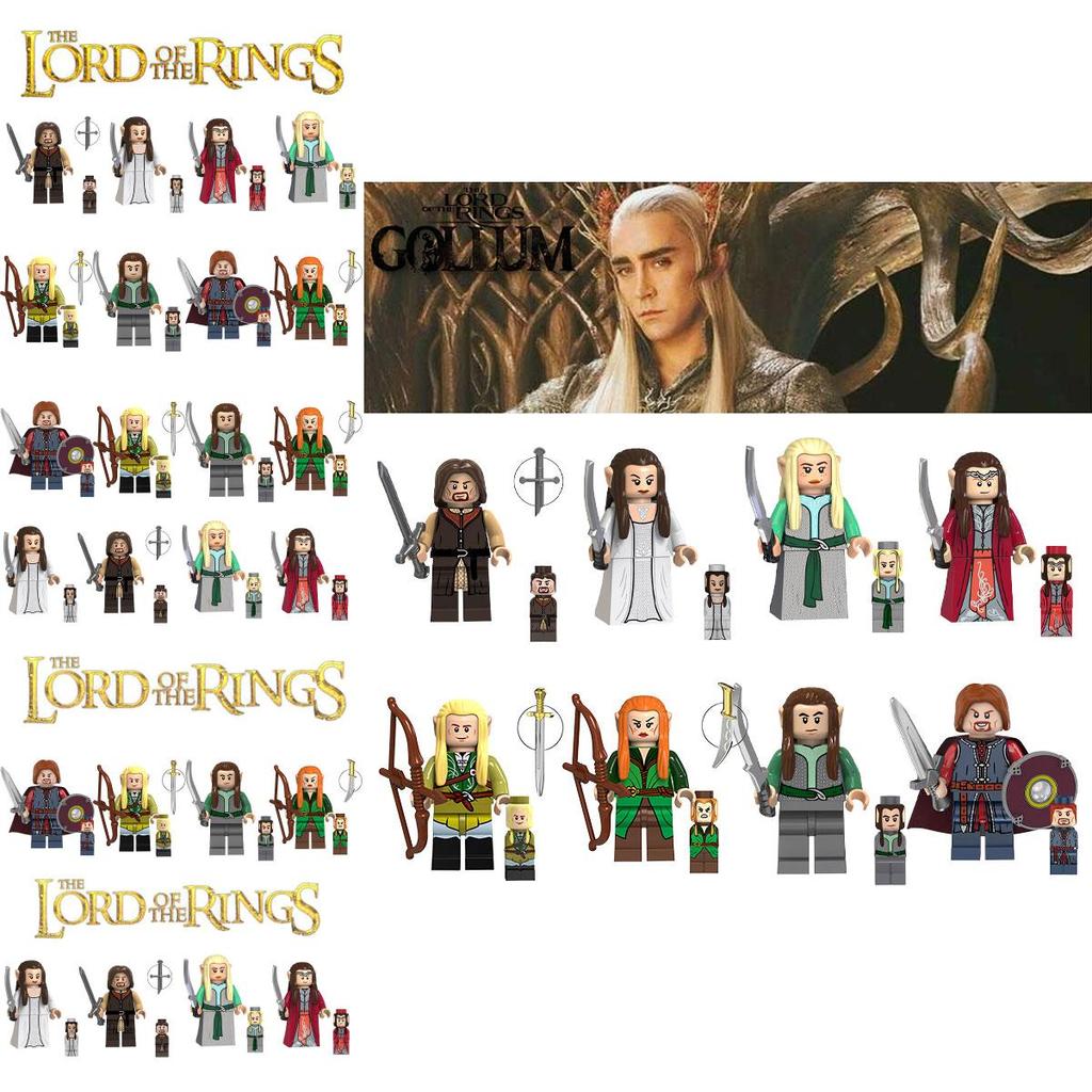 Children's Toy Lord Of The Rings Elf King Building Blocks Abs Plastic Small Particle 4.5 Cm Height