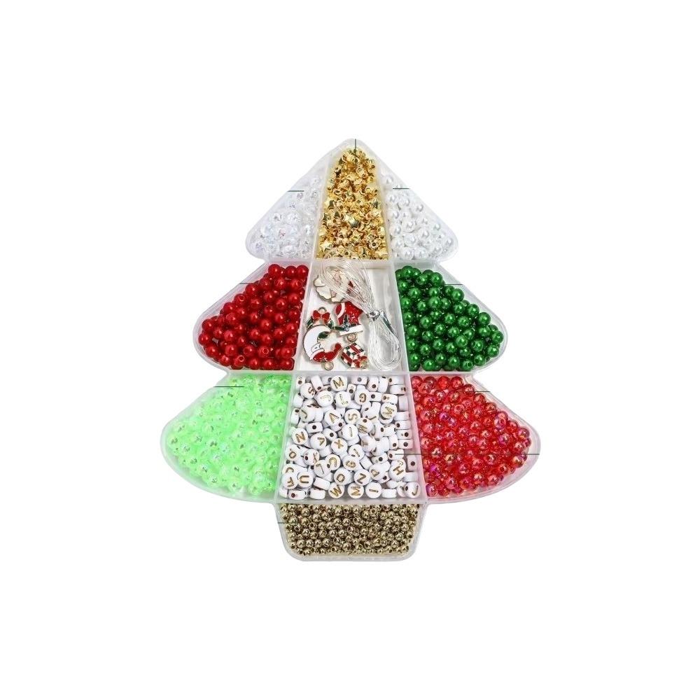Mini Christmas Gift Box Beads Christmas Series Decroative DIY Bracelet Set with Hole Zinc Alloy Christmas Pendant Charms Girl
