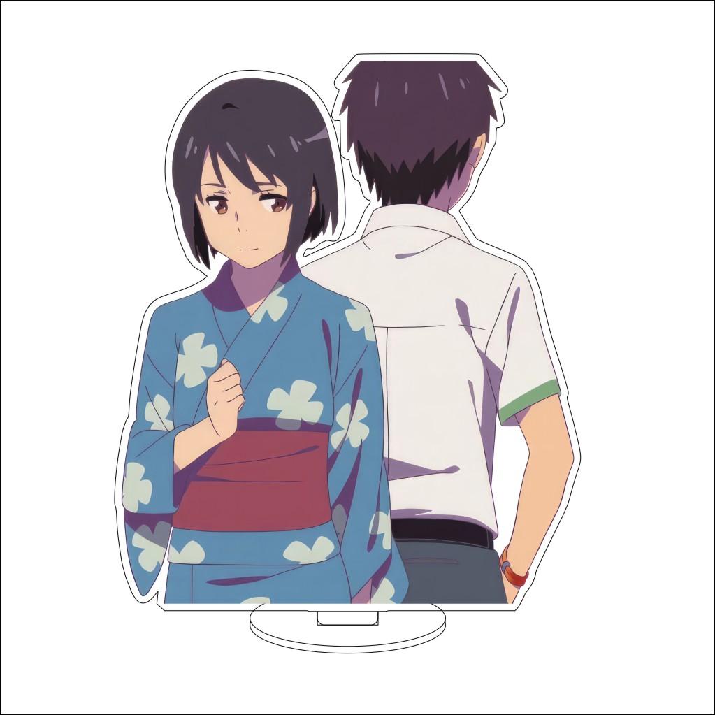 16CM Anime Your Name Cosplay Acrylic Stand Ornaments Okudera Miki Natori Sayaka Tachibana Taki Figure Stand Halloween Gifts